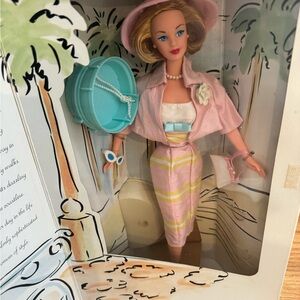 1995 summer sophisticate Barbie Vintage Style Doll in Pink Outfit